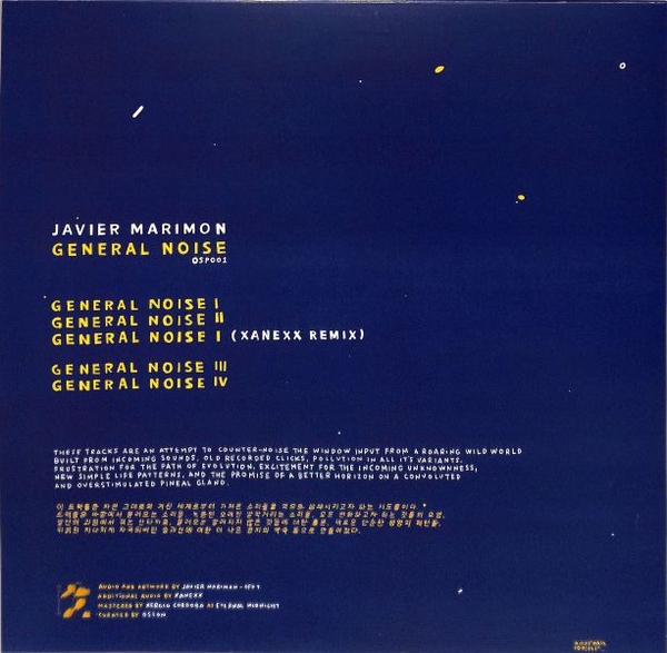 Javier Marimon - GENERAL NOISE (Back)