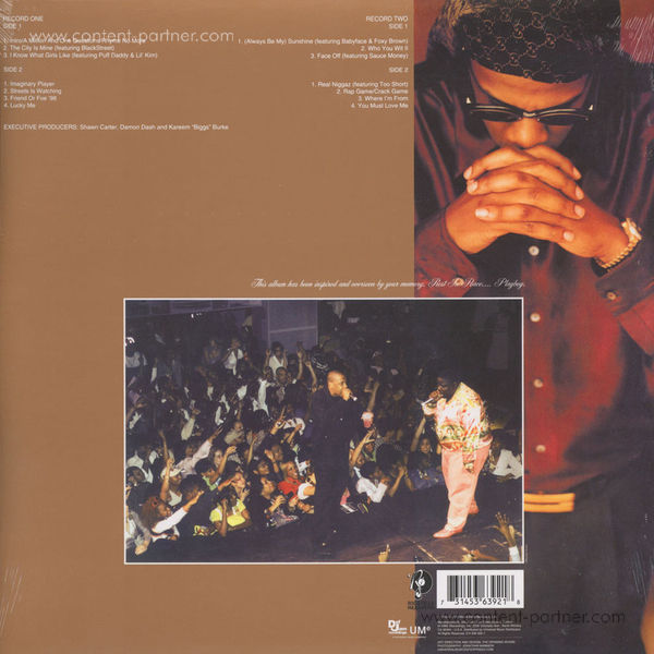 Jay-Z - In My Lifetime Vol. 1 (2LP Re-Issue) (Back)