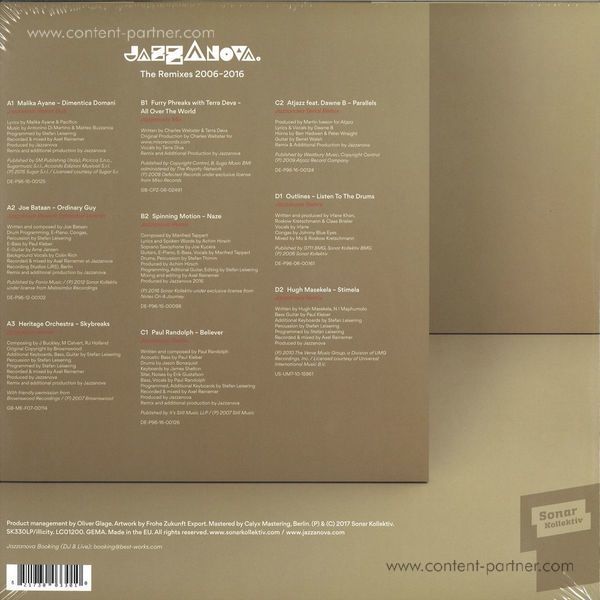 Jazzanova - The Remixes 2006-2016 (2LP Red) (Back)