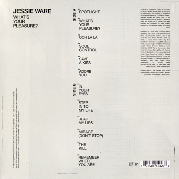 Jessie Ware - What's Your Pleasure (Vinyl) (Back)