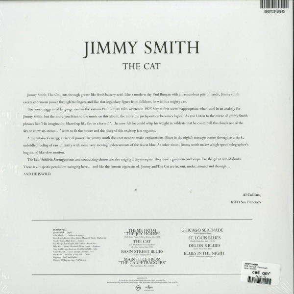 Jimmy Smith - The Cat (Reissue Vinyl LP) (Back)