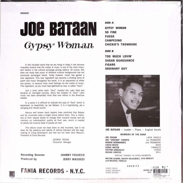 Joe Bataan - Gypsy Woman (Vinyl) (Back)