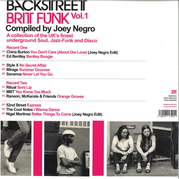 Joey Negro / Various Artists - Backstreet Brit Funk Vol. 1 (2LP reissue) (Back)
