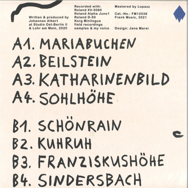 Johannes Albert - Spessart (180g Lp+mp3+postcard) (Back)