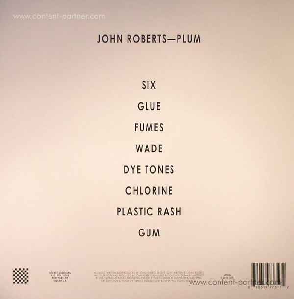 John Roberts - Plum LP (Back)