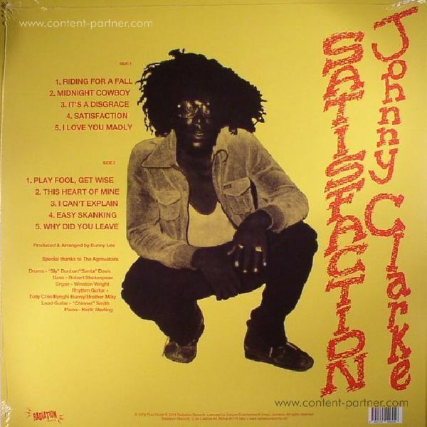 Johnny Clarke - Satisfaction (LP) (Back)