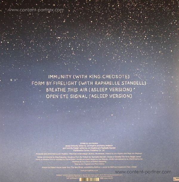 Jon Hopkins - Asleep Versions (EP) (Back)