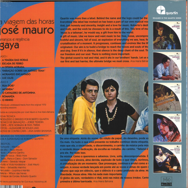 José Mauro - A Viagem Das Horas (Reissue) (Back)