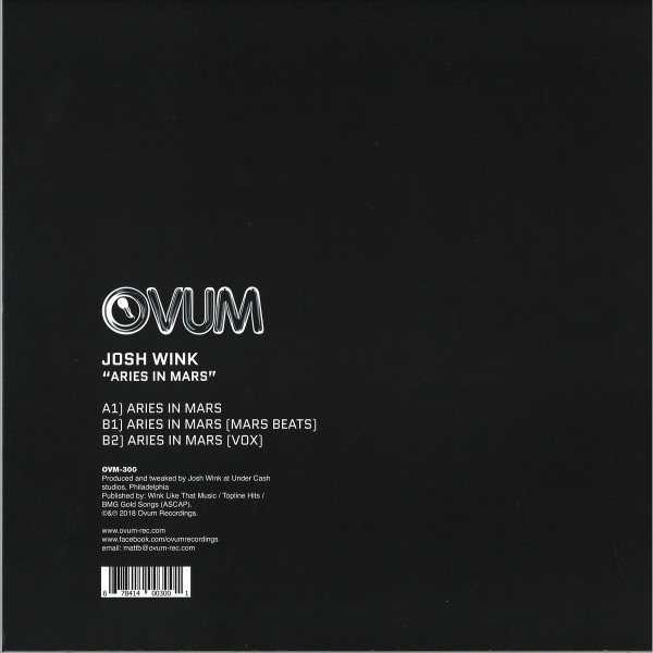 Josh Wink - Aries In Mars (Ovum 300!) (Back)
