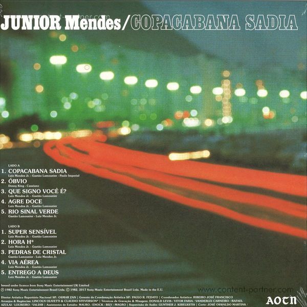 Junior Mendes - Copacabana Sadia (LP) (Back)