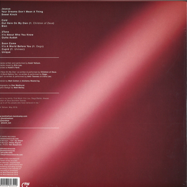 Kaidi Tatham - It's A World Before You (2LP) (Back)