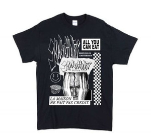 Kalahari Oyster Punk Tee - "La Maison Ne Fait Pas Credit" Size L