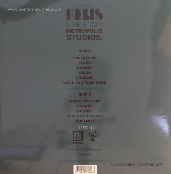 Kelis - Live From Metropolis Studios (Back)