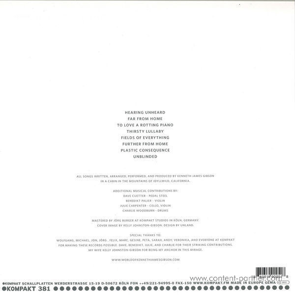 Kenneth James Gibson - In The Fields Of Nothing (LP + Download Code) (Back)