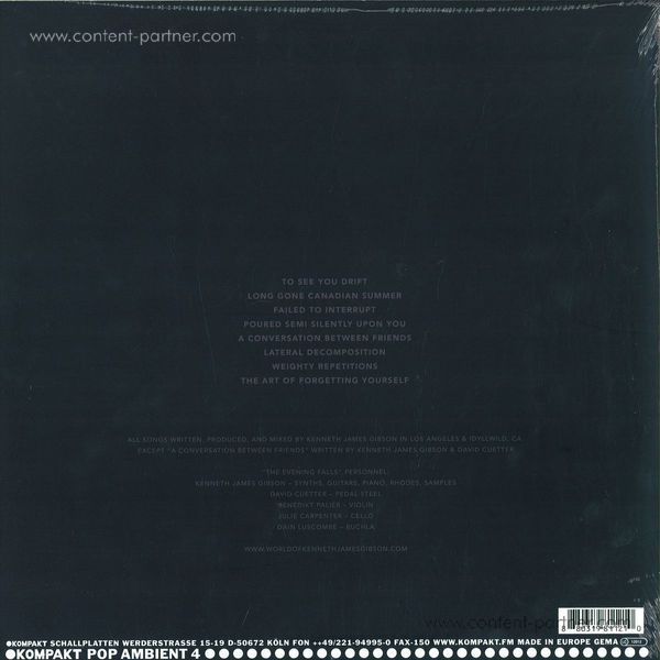 Kenneth James Gibson - The Evening Falls (Back)
