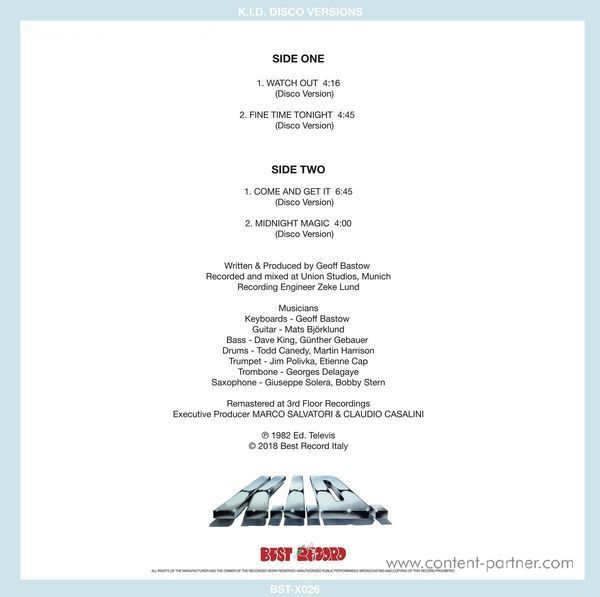 K.i.d. - K.i.d. Disco (Back)