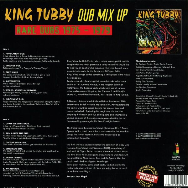 King Tubby - Dub Mix Up, Rare Dubs 1975-1979 (Back)