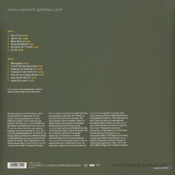 Kings Of Convenience - Declaration Of Dependence (Back)