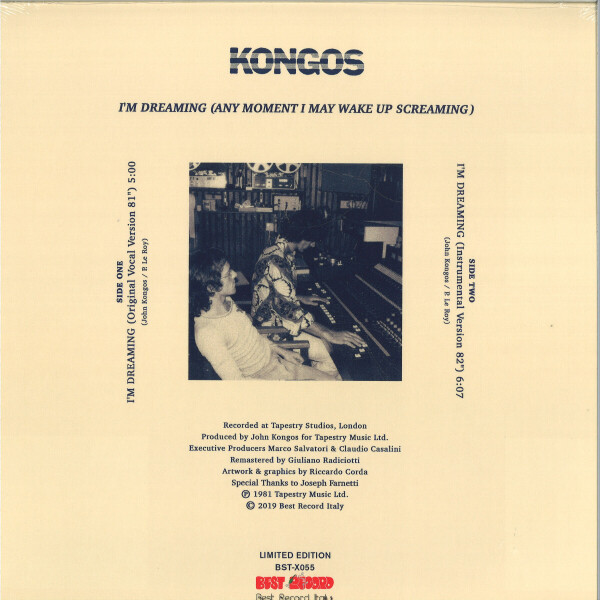 Kongos - I'm Dreaming (Any Moment I May Wake Up Screaming) (Back)