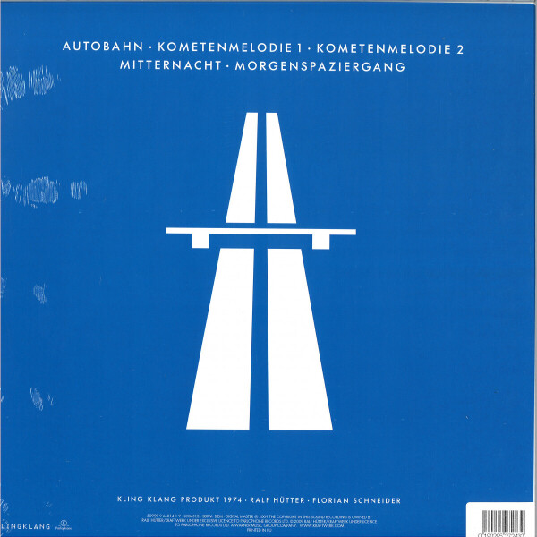 Kraftwerk - Autobahn (Ltd. Blue Coloured LP) (Back)