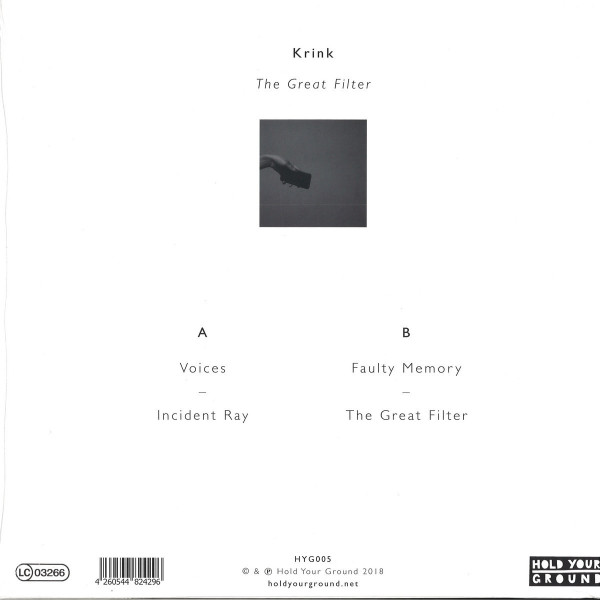 Krink - The Great Filter (Back)