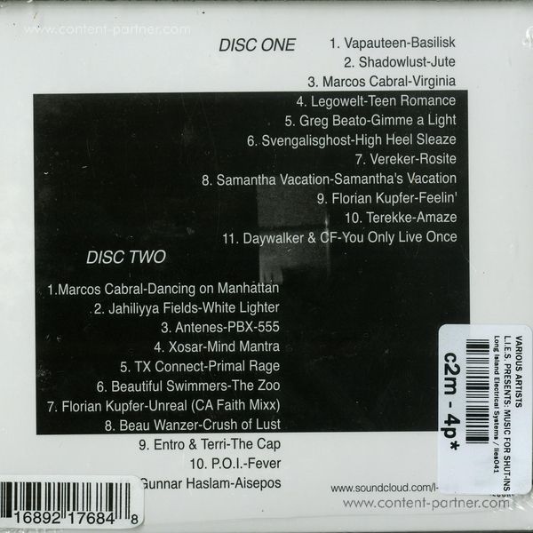 L.I.E.S. PRESENTS: - MUSIC FOR SHUT-INS (Back)
