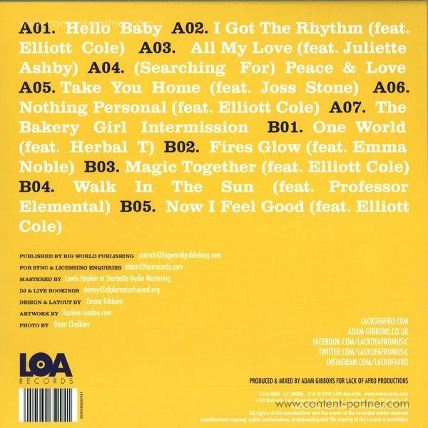 Lack Of Afro - Hello Baby (LP) (Back)