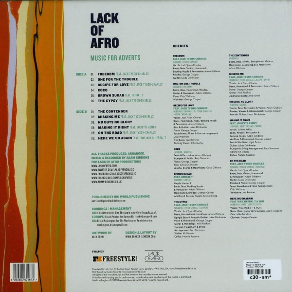Lack Of Afro - Music For Adverts (Back)