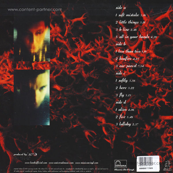 Lamb - Fear of Fours (Yellow/Black Marbled 2LP) (Back)