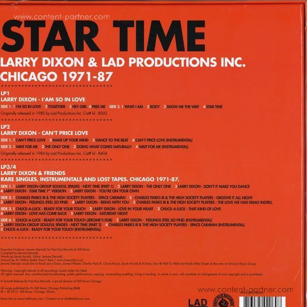 Larry Dixon & LAD Productions Inc. - Star Time (Remastered 4LP Boxset) (Back)