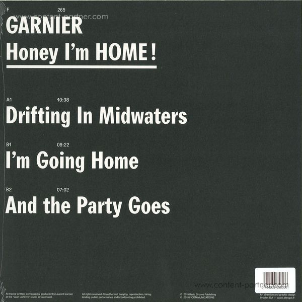 Laurent Garnier - Honey I'm Home (Back)
