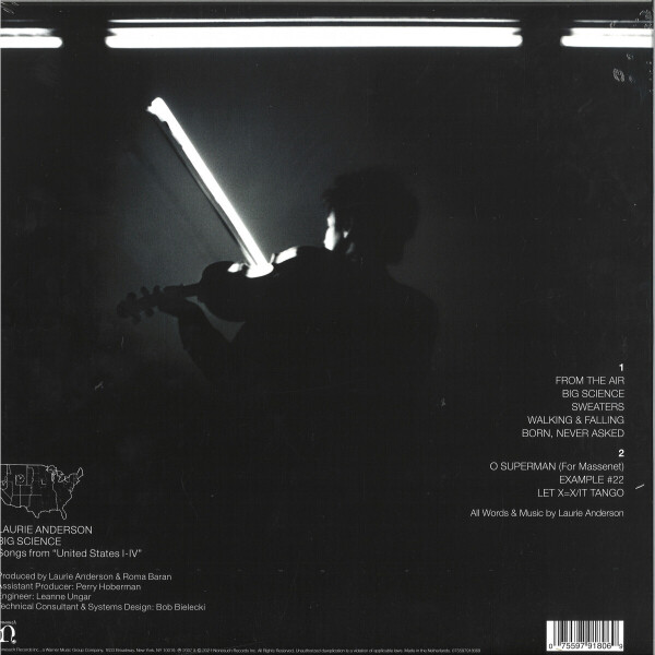 Laurie Anderson - Big Science (Back)