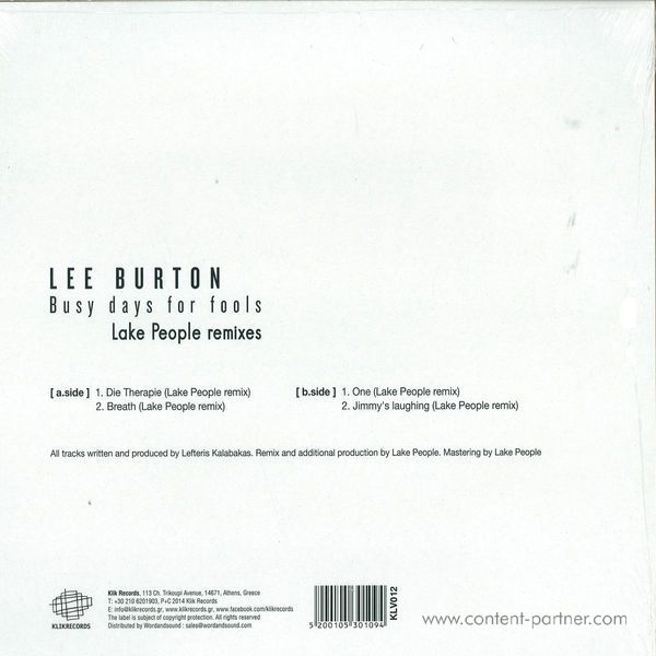Lee Burton - Busy Days For Fools Remixes Pt02 (Back)