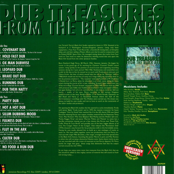 Lee Perry - Dub Treasures From The Black Ark (Back)