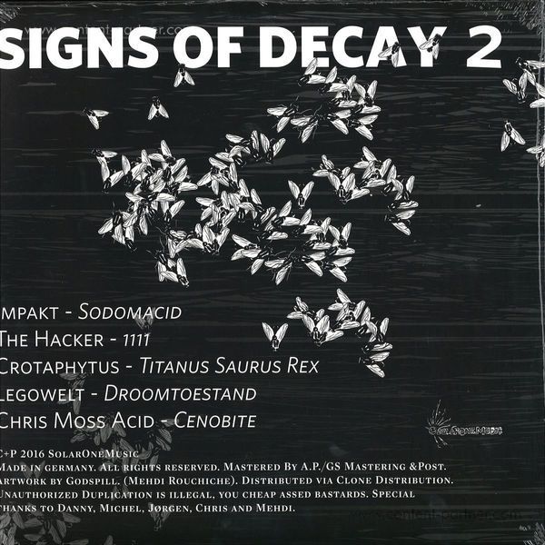 Legowelt, Impakt, The Hacker, Chris Moss Acid & Cr - Signs of Decay 2 (Back)