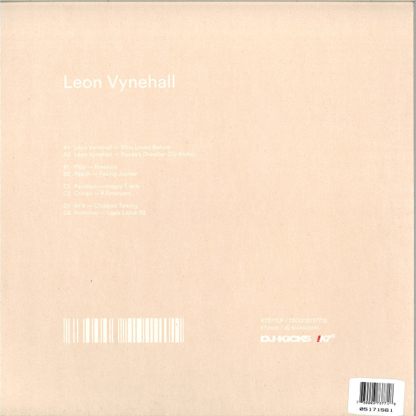 Leon Vynehall - DJ Kicks (CD) (Back)
