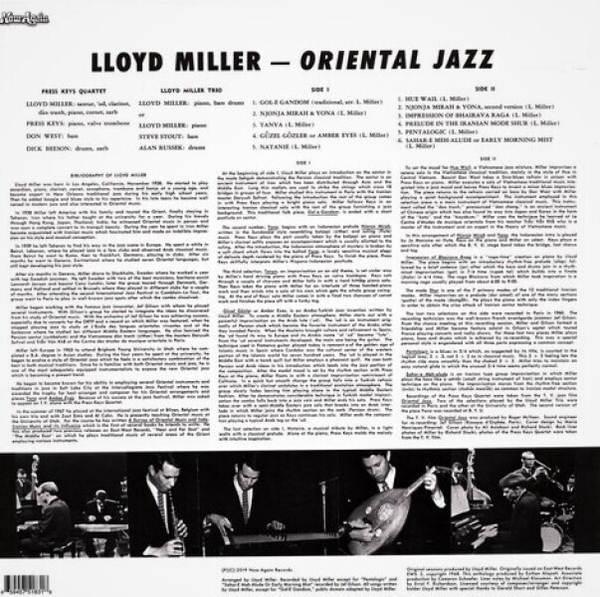 Lloyd Miller - Oriental Jazz (LP) (Back)