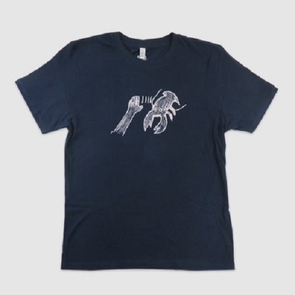 Lobster Theremin - T-Shirt Logo Tee (Navy) - Size L