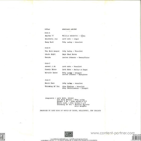 Lord Echo - Melodies (Repress) 2LP (Back)
