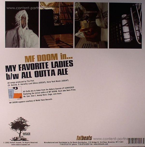MF Doom - My Favorite Ladies (Repr. Orange Vinyl) (Back)