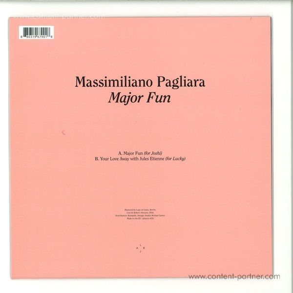Massimiliano Pagliara - Major Fun (Back)