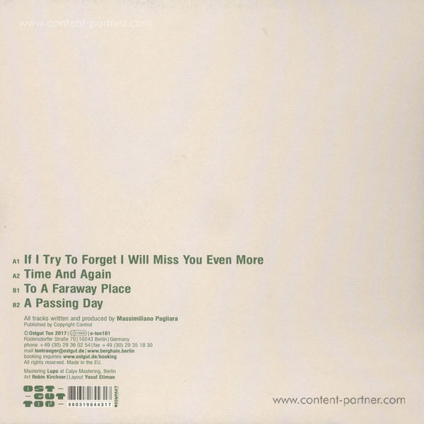 Massimiliano Pagliara - Time And Again (Back)