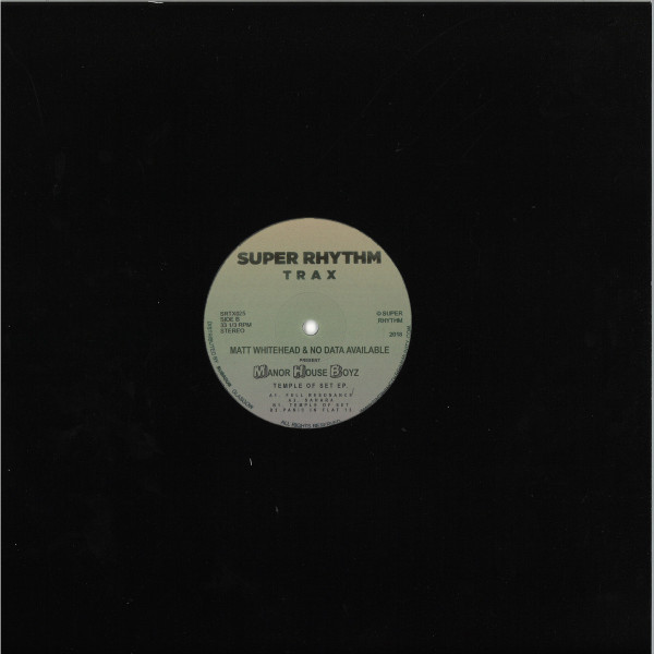 Matt Whitehead & No Data Available present Manor H - Temple Of Set EP (Back)