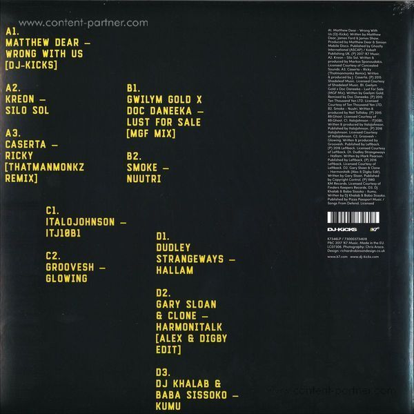 Matthew Dear - DJ Kicks (2LP+CD, Gatefold) (Back)