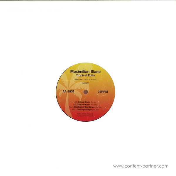 Maximilian Blanc - Tropical Edits (Back)