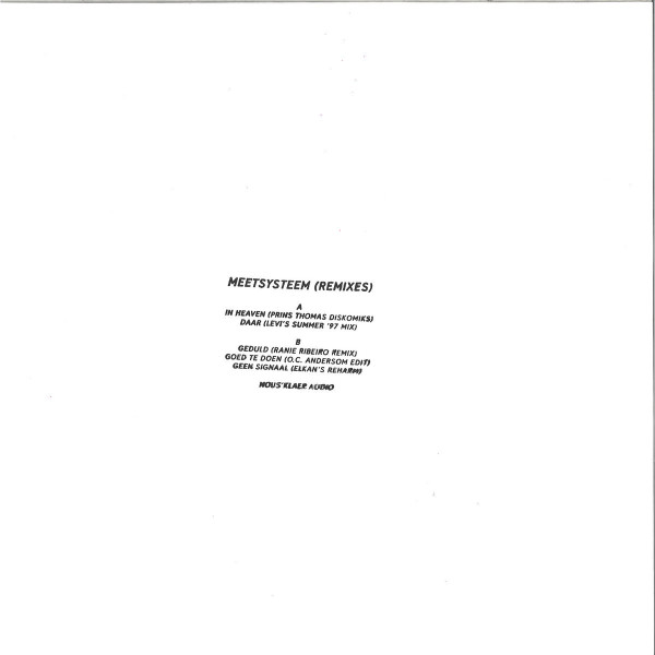 Meetsysteem - Geen Signaal (Remixes) (Back)