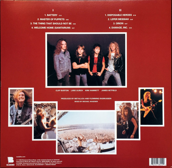 Metallica - Master of Puppets (Remastered 180g LP) (Back)