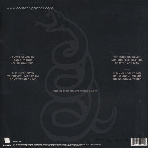 Metallica - Metallica (2LP) (Back)