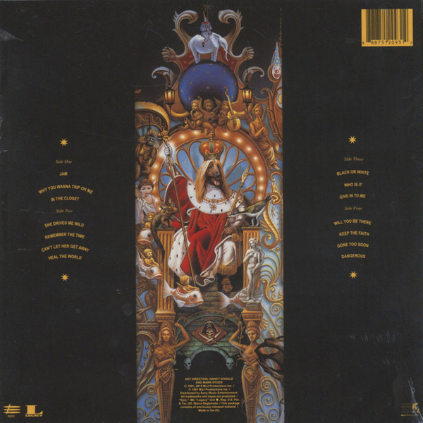 Michael Jackson - Dangerous (2LP Reissue) (Back)