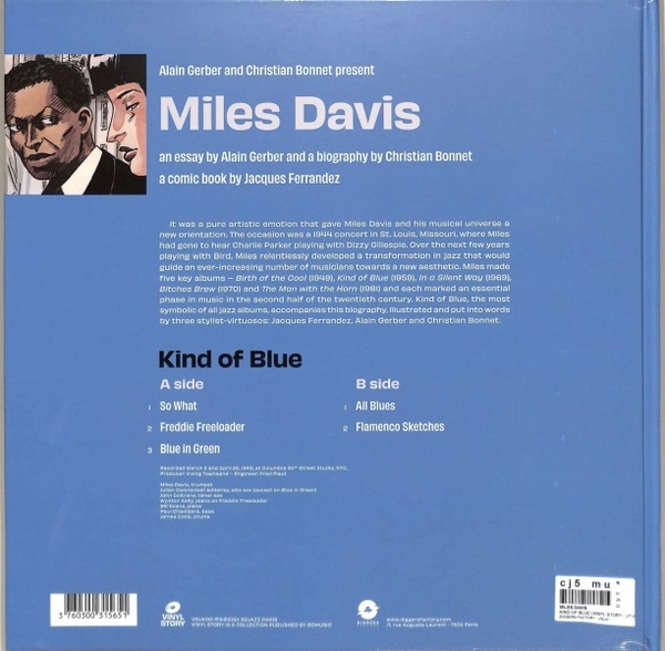 Miles Davis - Kind Of Blue (Vinyl Story / LP+Print) (Back)
